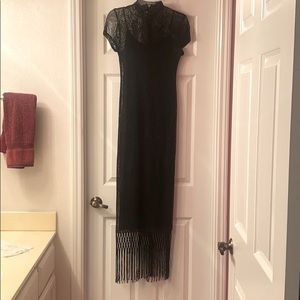 Black crochet oriental inspired dress